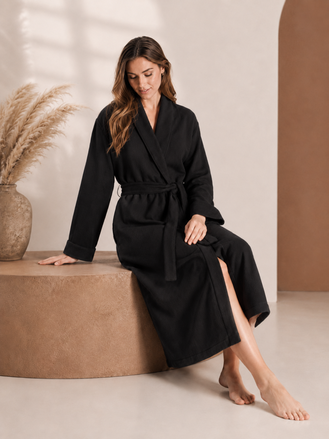Pure Cashmere Robe for Women - Model Image 5