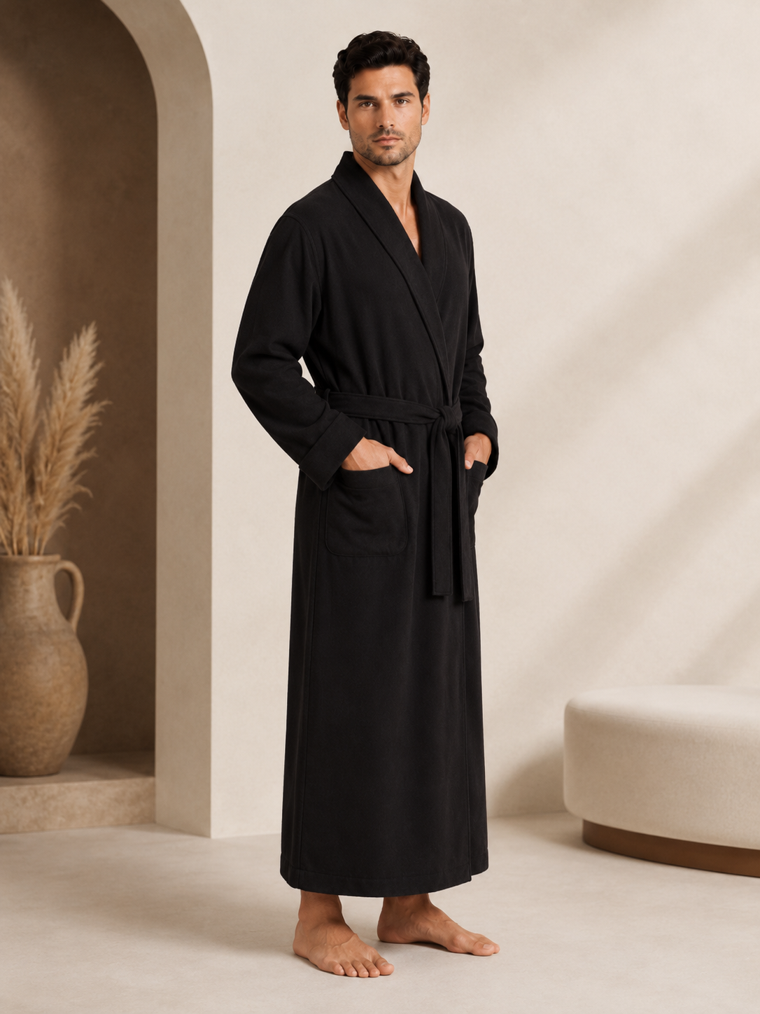 Pure Cashmere Full Length Robe for Men