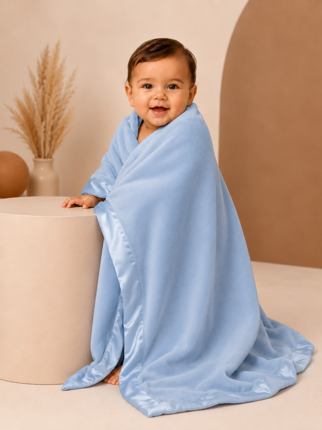 Pure Cashmere Baby Blanket in Baby Blue