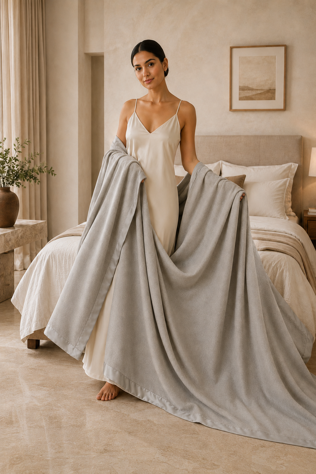 Pure Cashmere Queen Blanket in 4 Ply