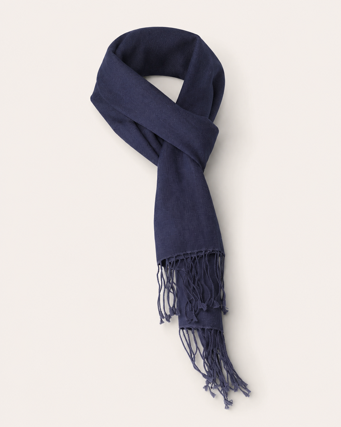 Cashmere and Silk Scarf - Navy