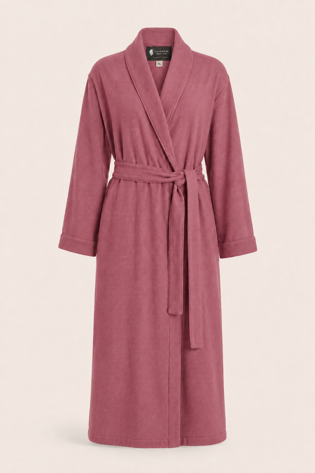 Pure Cashmere Robe for Women - Raspberry-Sorbet