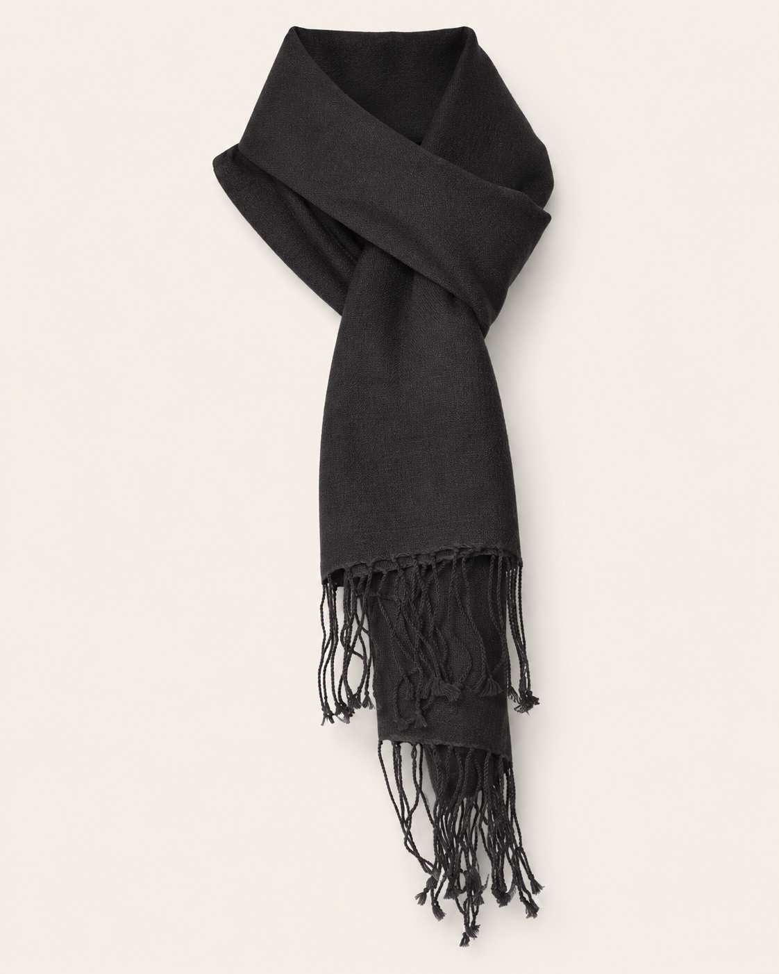 Cashmere and Silk Scarf - Black