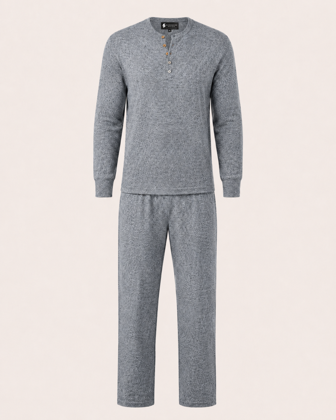 Unisex Trouser & Sweater Lounge Set in Pure Cashmere - Faded Pewter