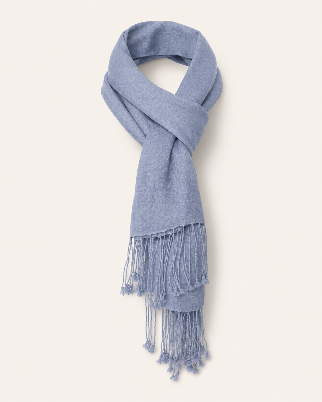 Cashmere and Silk Scarf - Silver Blue
