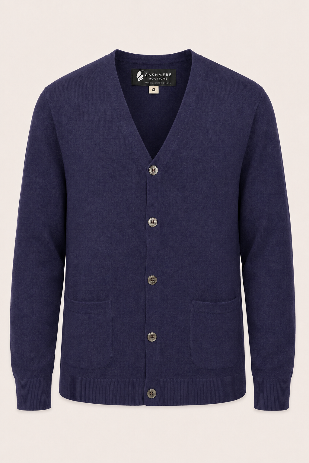 Men's Cashmere Cardigan - Navy