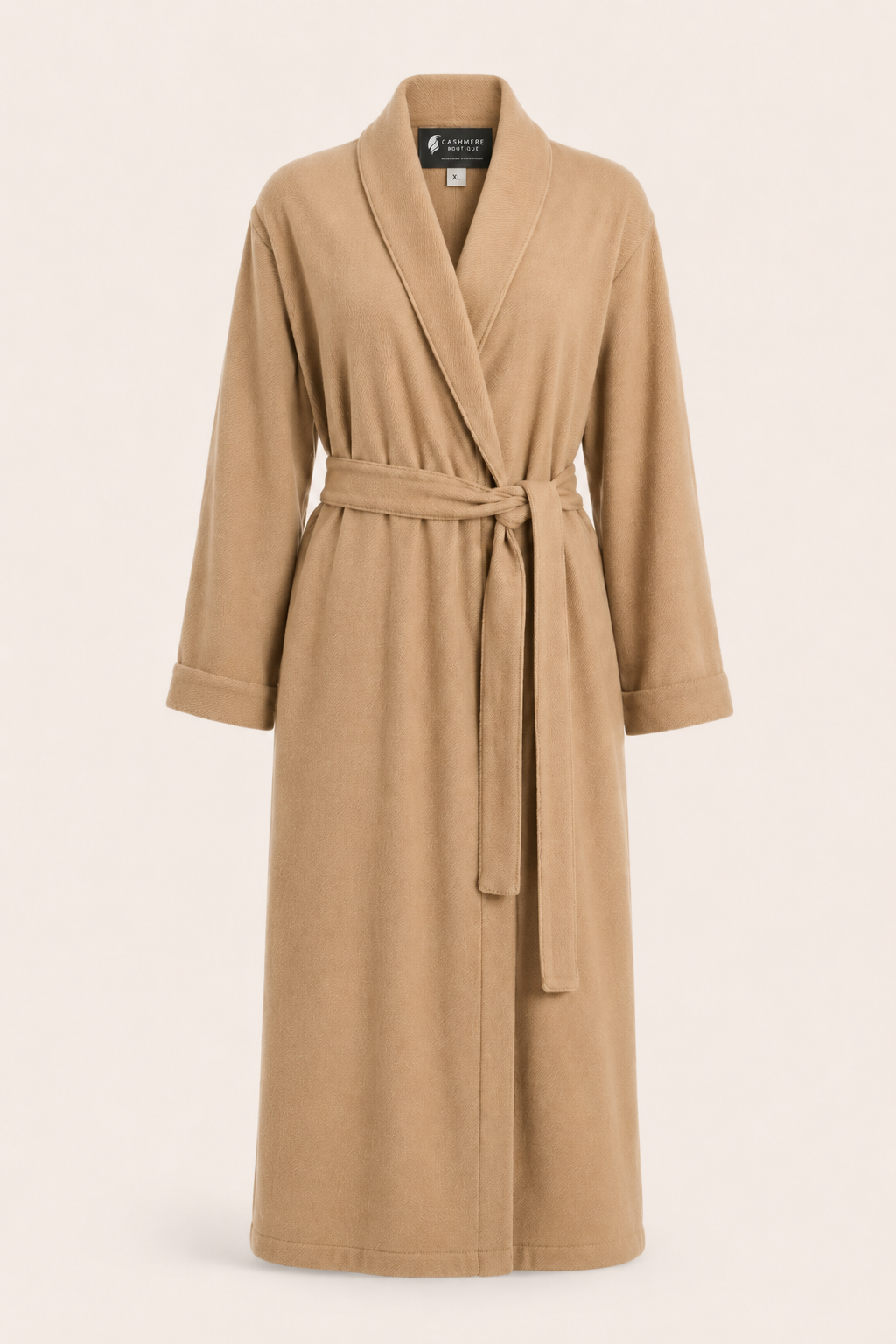 Pure Cashmere Robe for Women - Camel