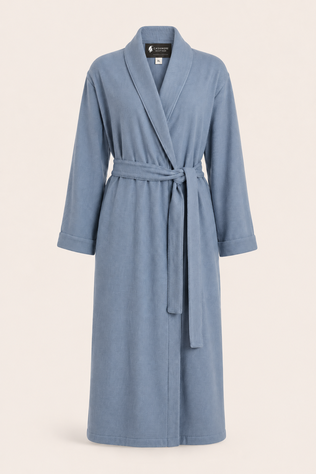 Pure Cashmere Robe for Women - Blue Sapphire