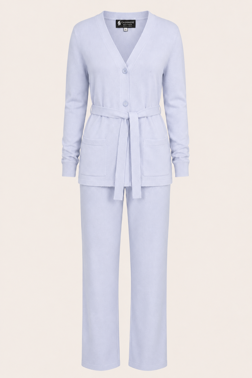 Pure Cashmere Lounge and Pajama Set for Women - Blue Topaz