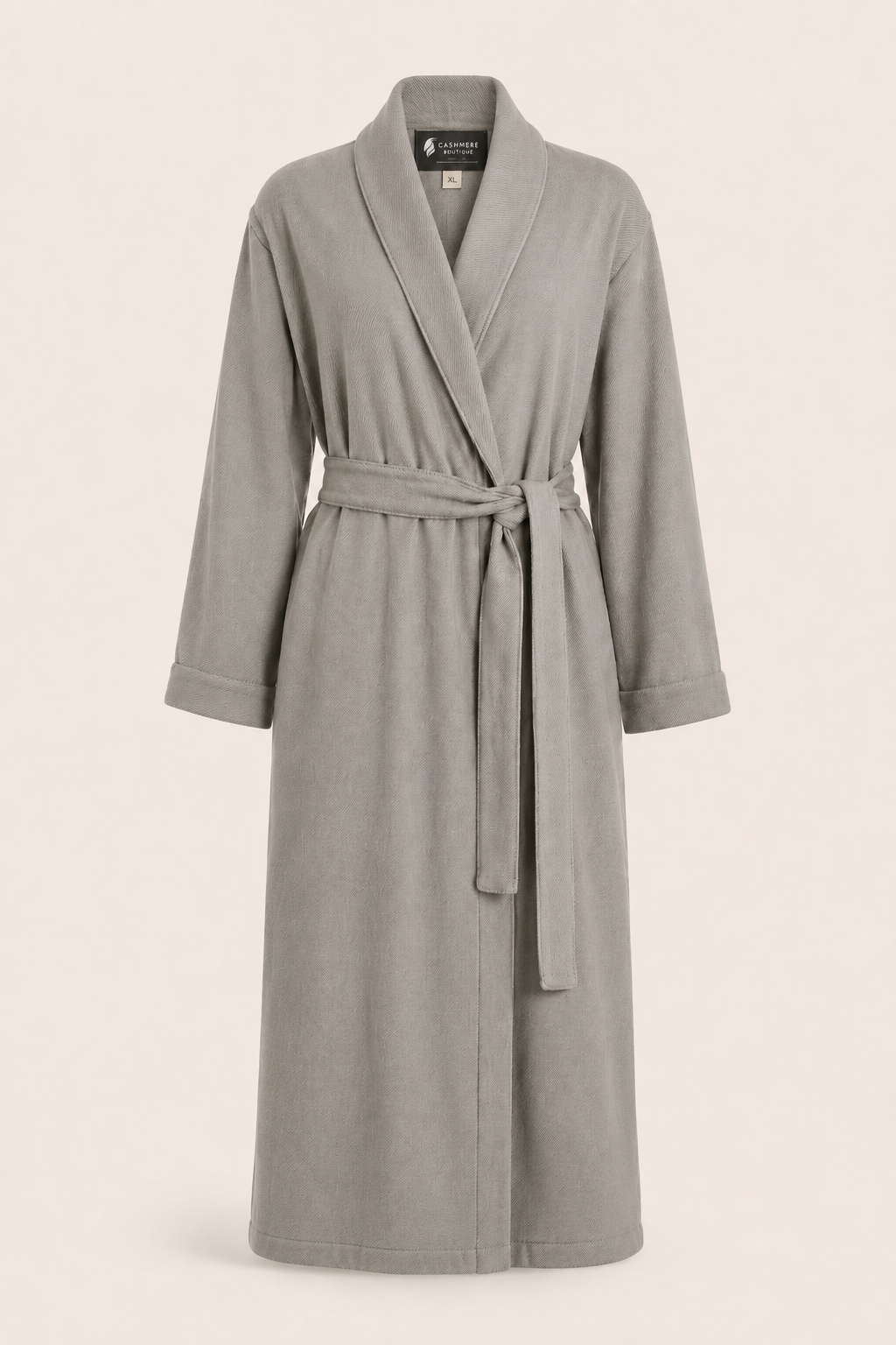 Pure Cashmere Robe for Women - Faded-Pewter