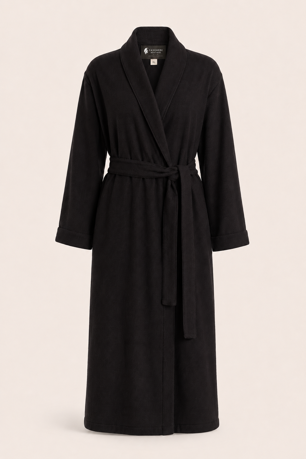Pure Cashmere Robe for Women - Black