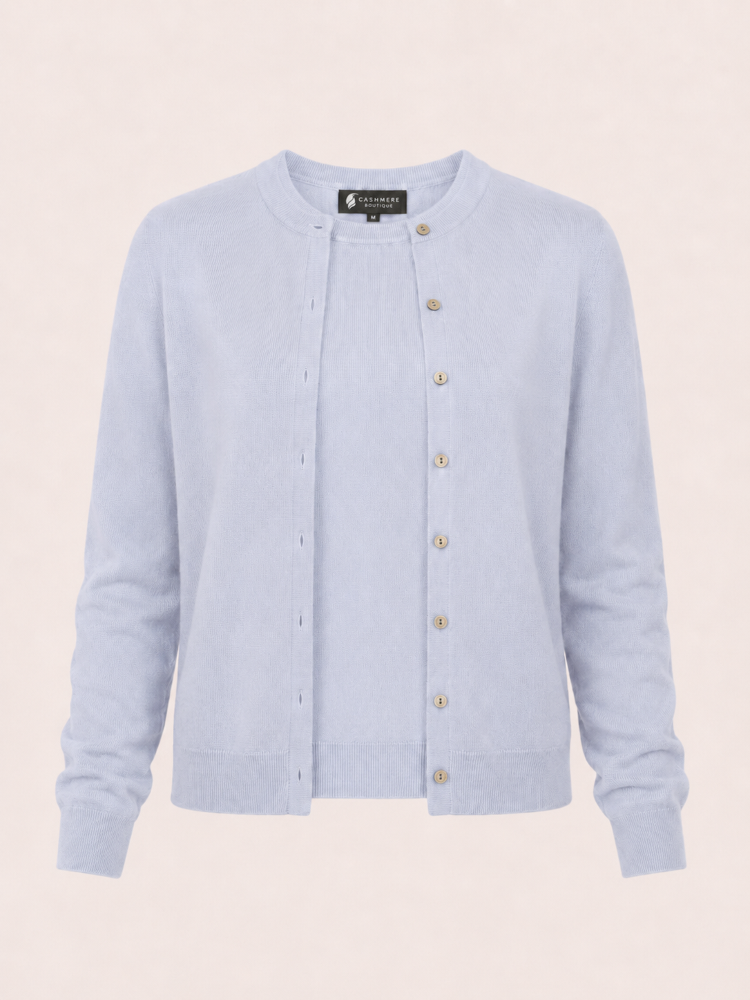 Women's Cashmere Cardigan Twin Sweater Set - blue topaz
