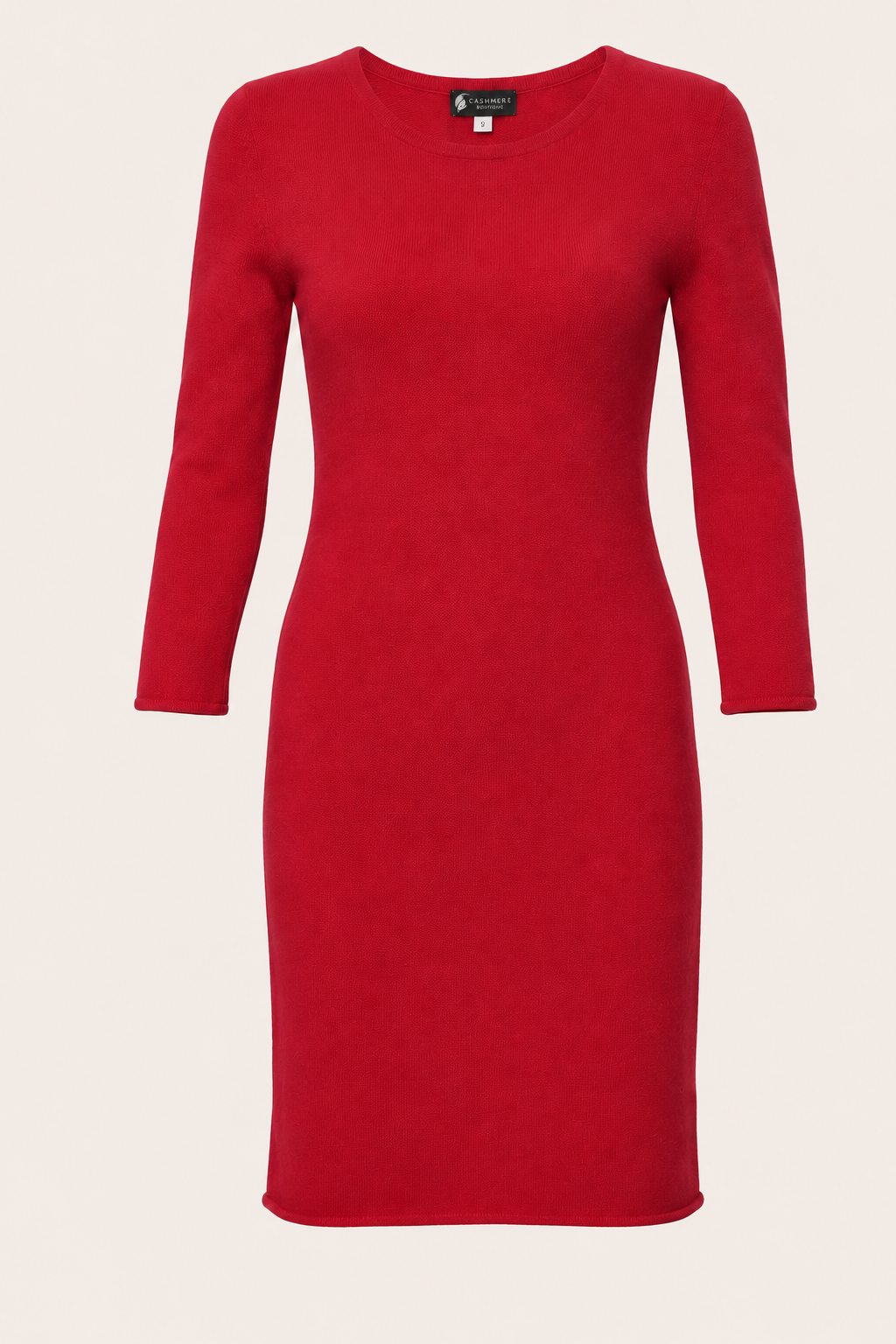 Pure Cashmere Dress - crimson