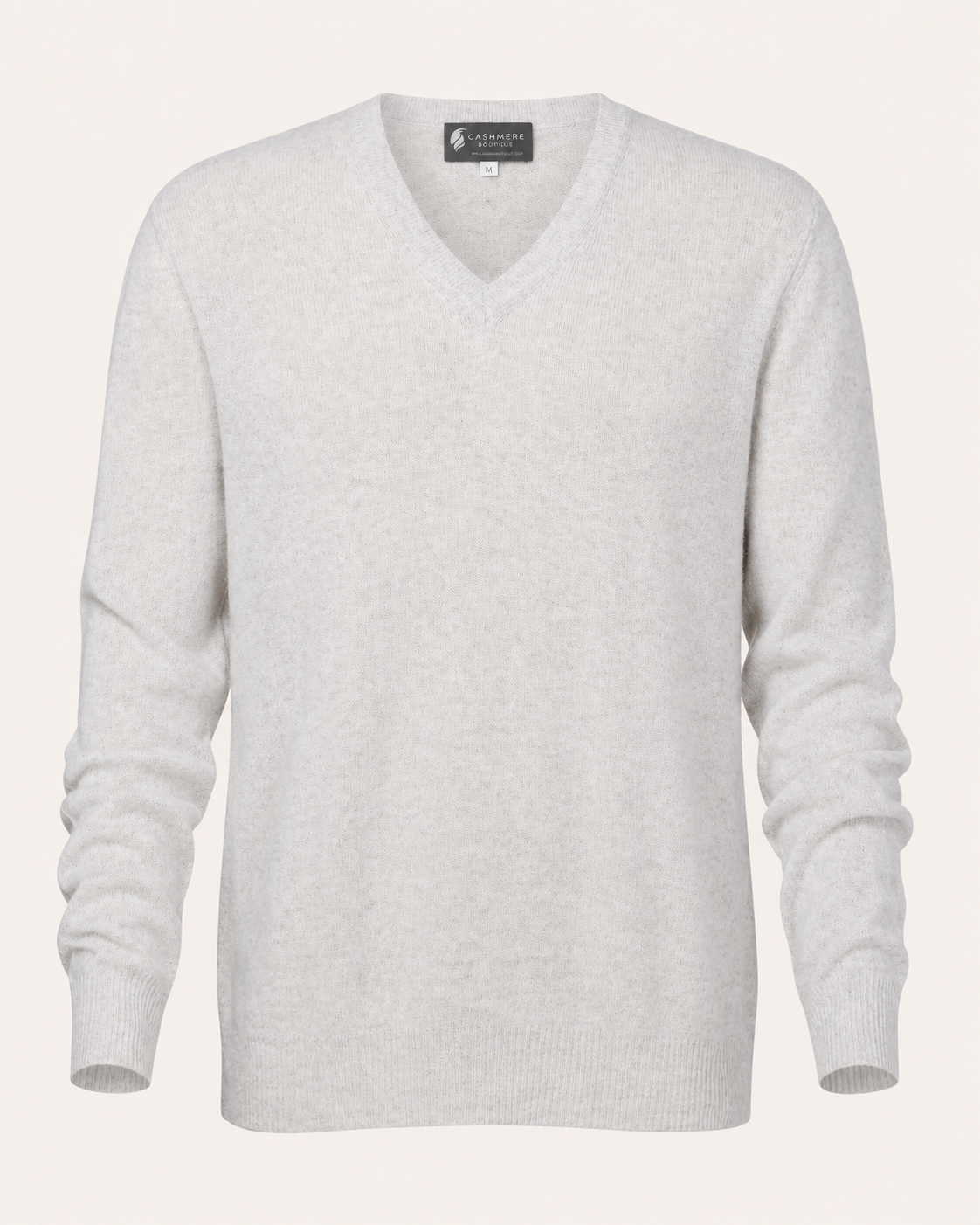 Pure Cashmere V-Neck Spring Sweater for Men - dove