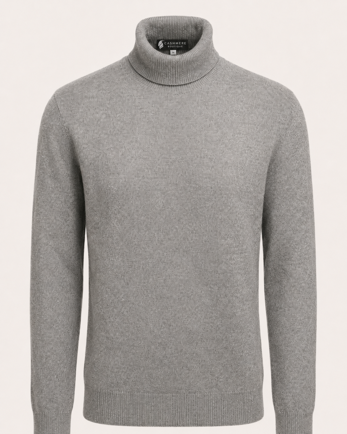 Men's Turtleneck in Pure Cashmere - dove