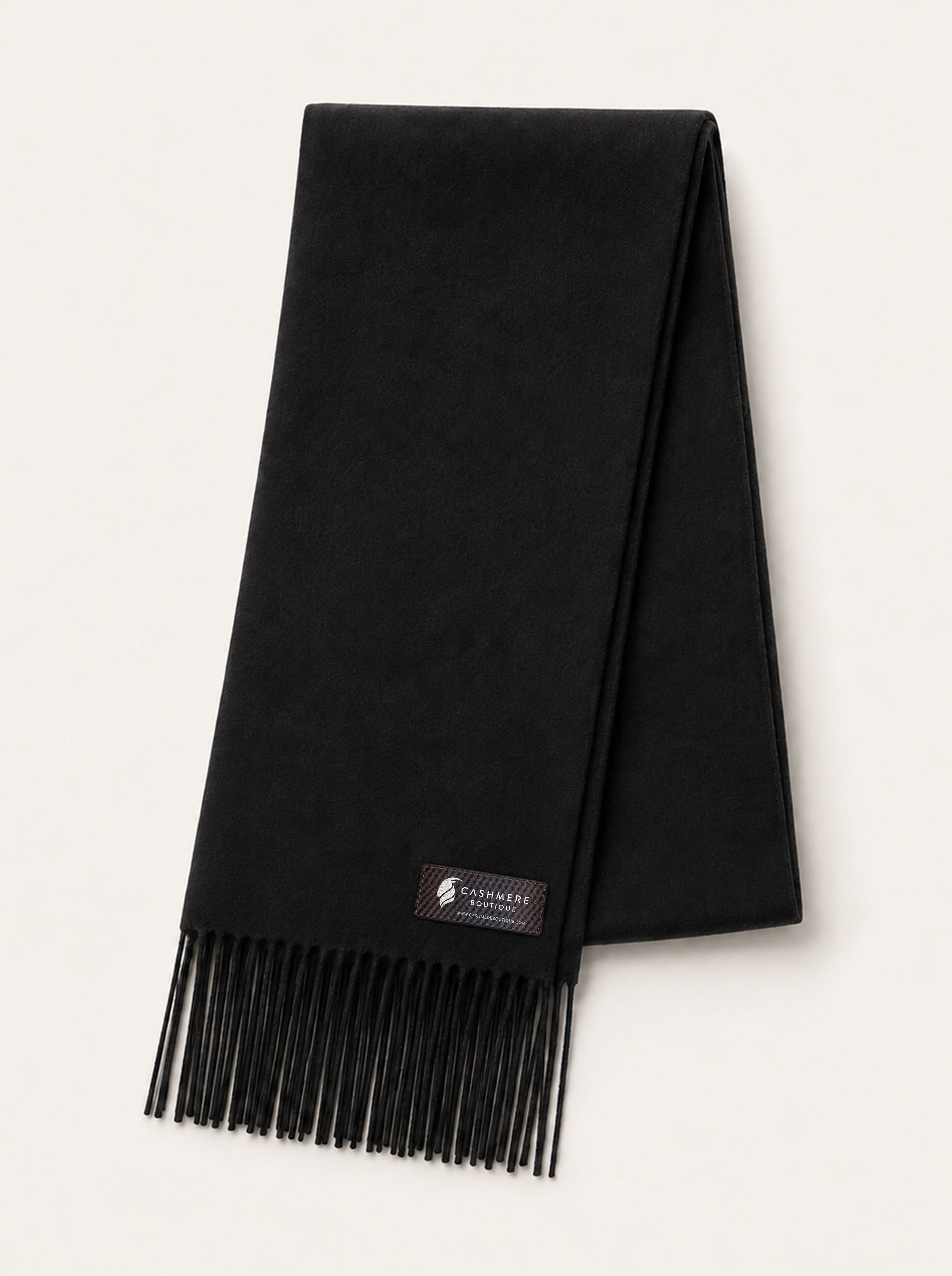 Pure Cashmere Unisex Scarf - Black
