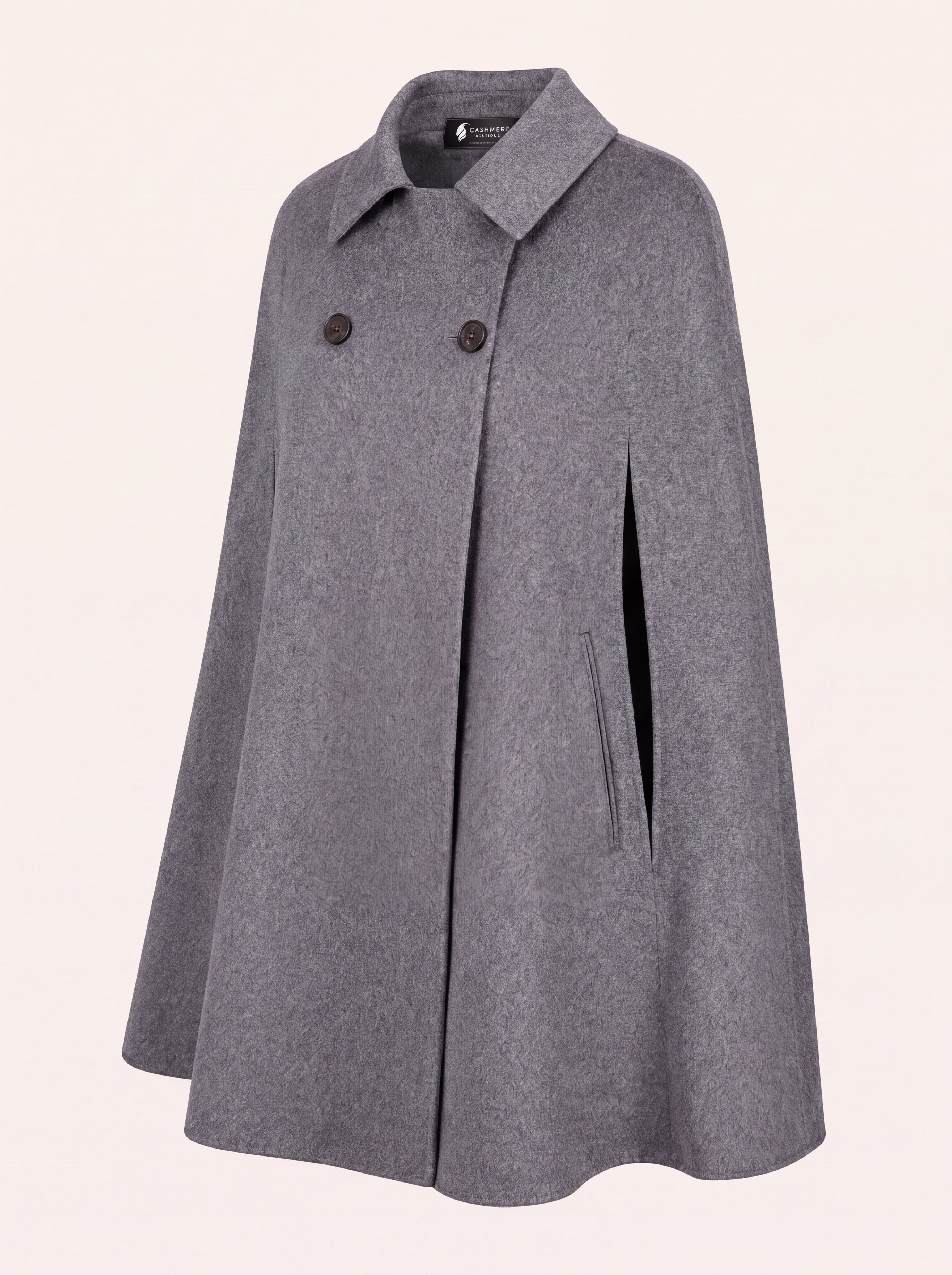Pure Cashmere Cape Style Coat