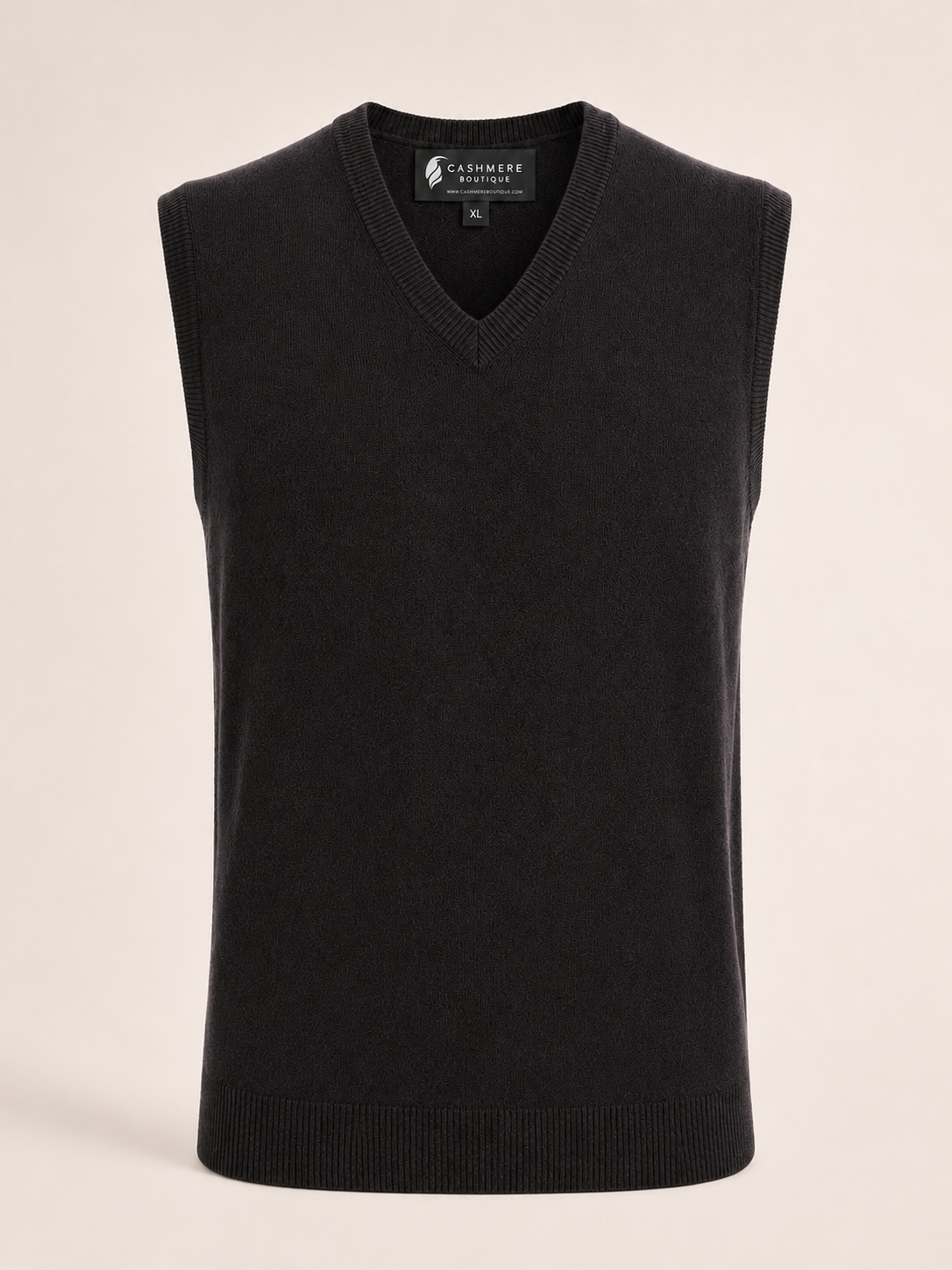 Men's Cashmere Vest - Black