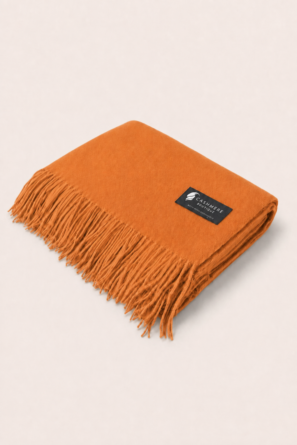 Pure Cashmere Throw (52" x 72") - Burnt Orange