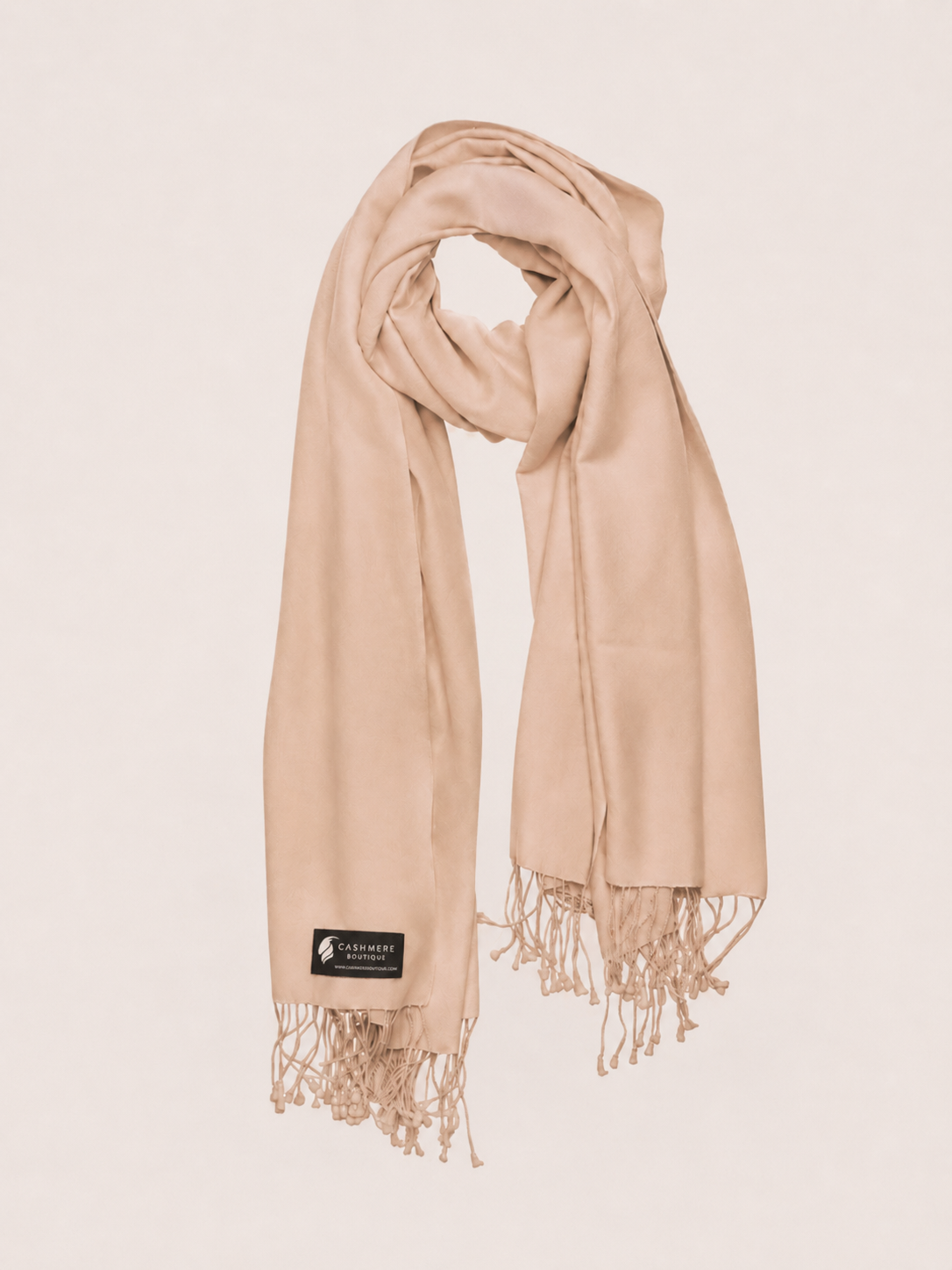 Pashmina and Silk Wrap - Pale Blossom