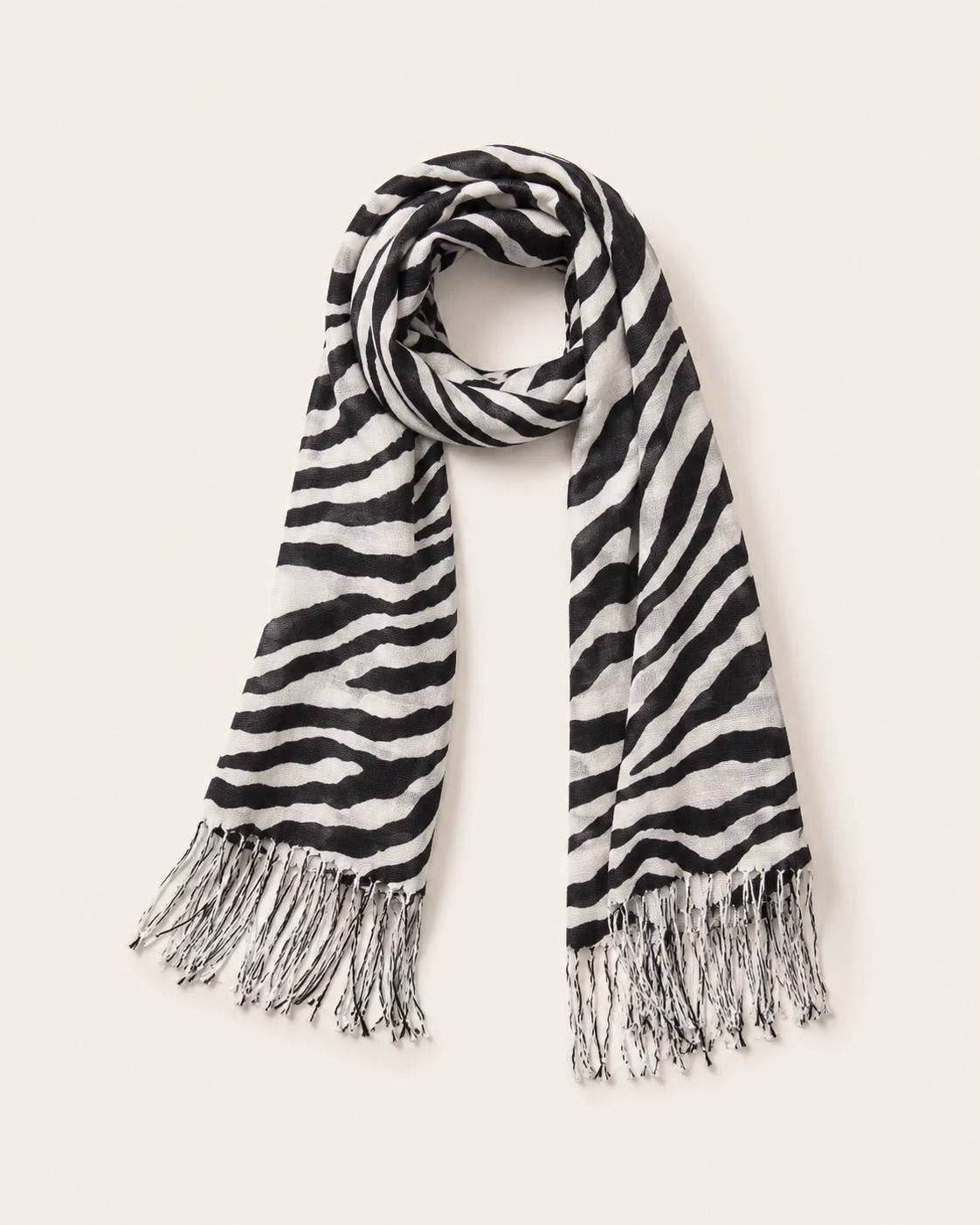 Zebra Print Cashmere Scarf
