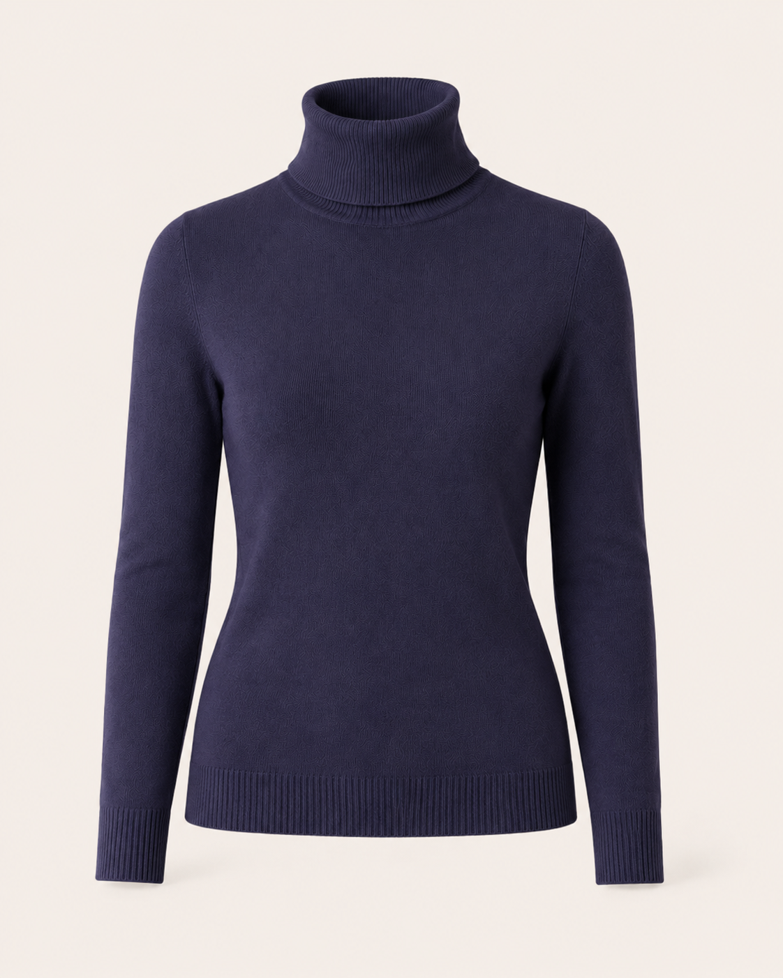 Women's Pure Cashmere Turtle Neck Sweater - Navy