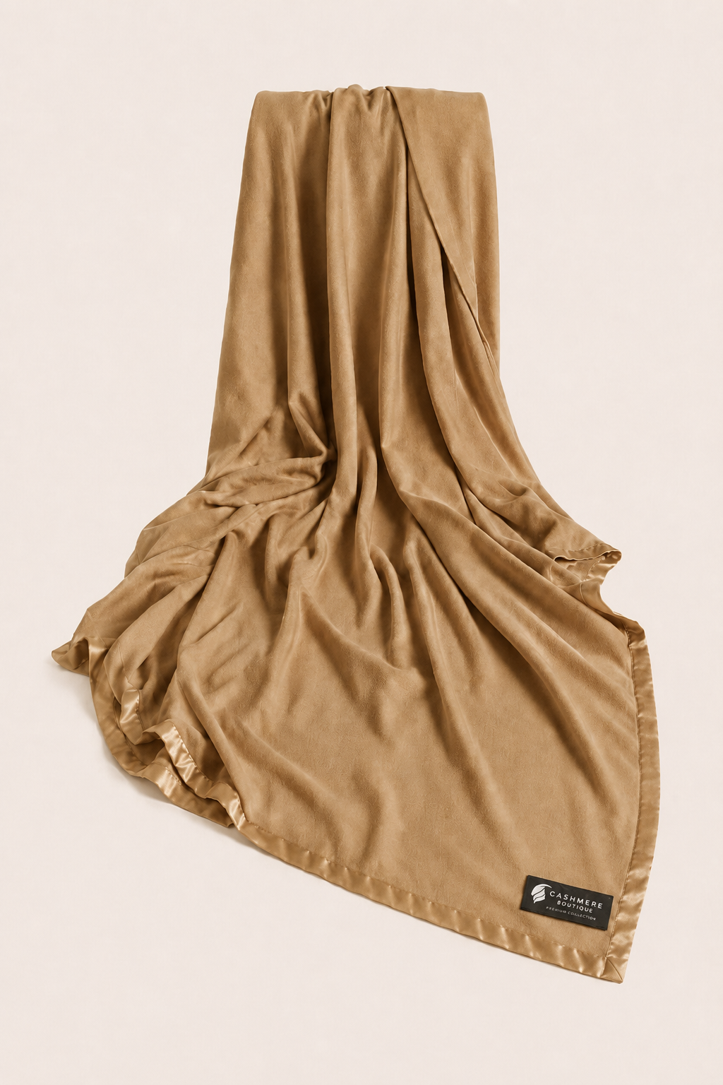 Pure Cashmere Queen Blanket in 4 Ply - Camel