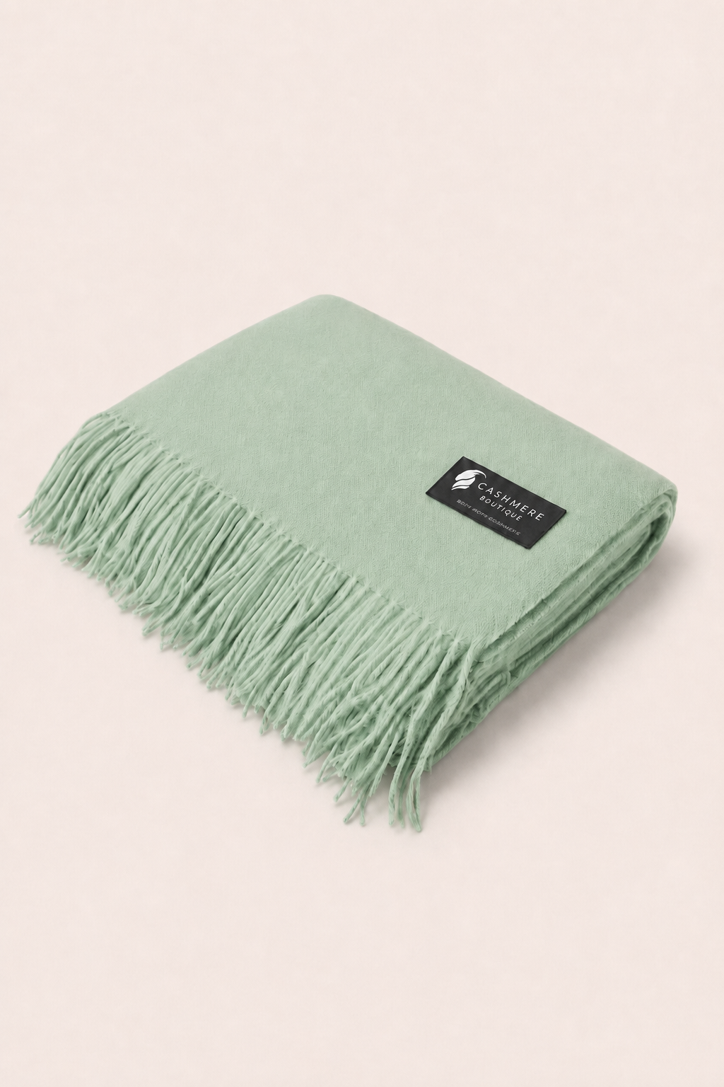 Pure Cashmere Throw (52" x 72") - Sage Green