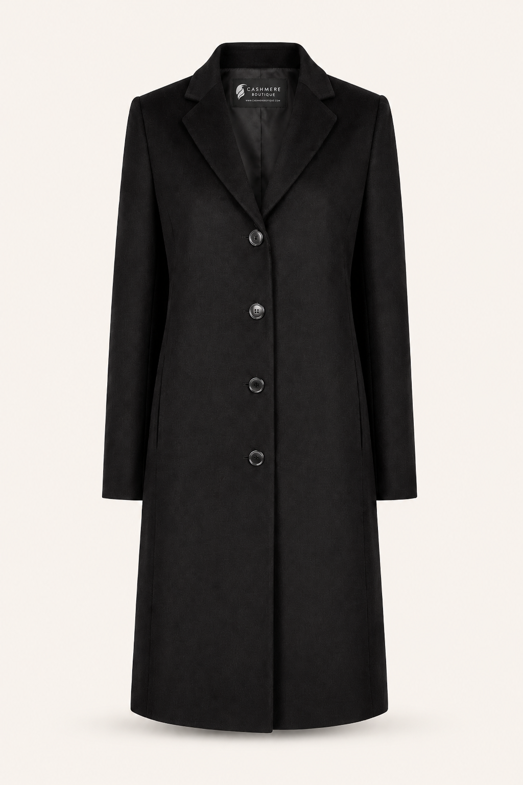 Women's Knee Length Overcoat in Pure Cashmere - Single Product Image 2