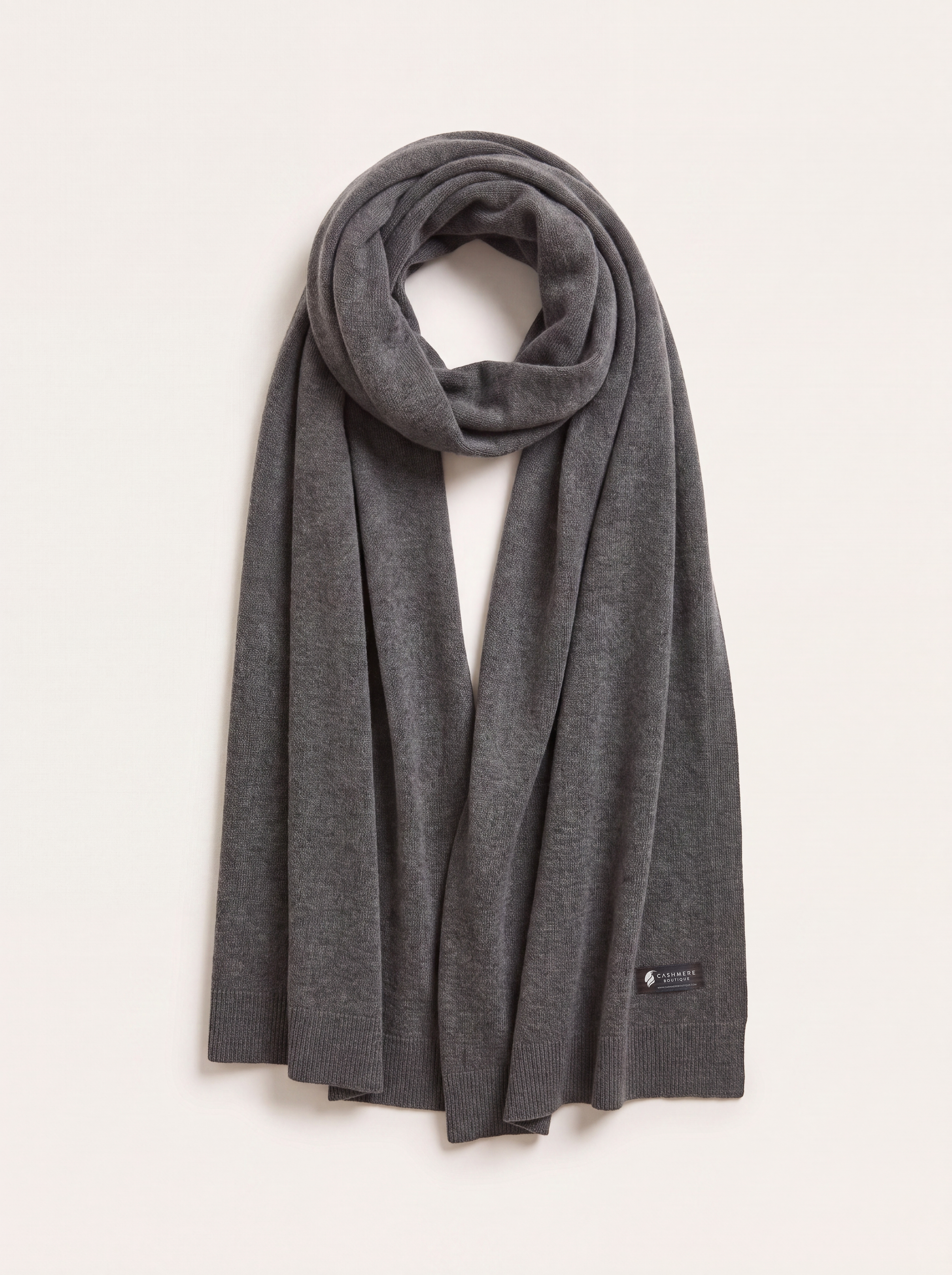 Pure Cashmere Travel Throw - Charcoal