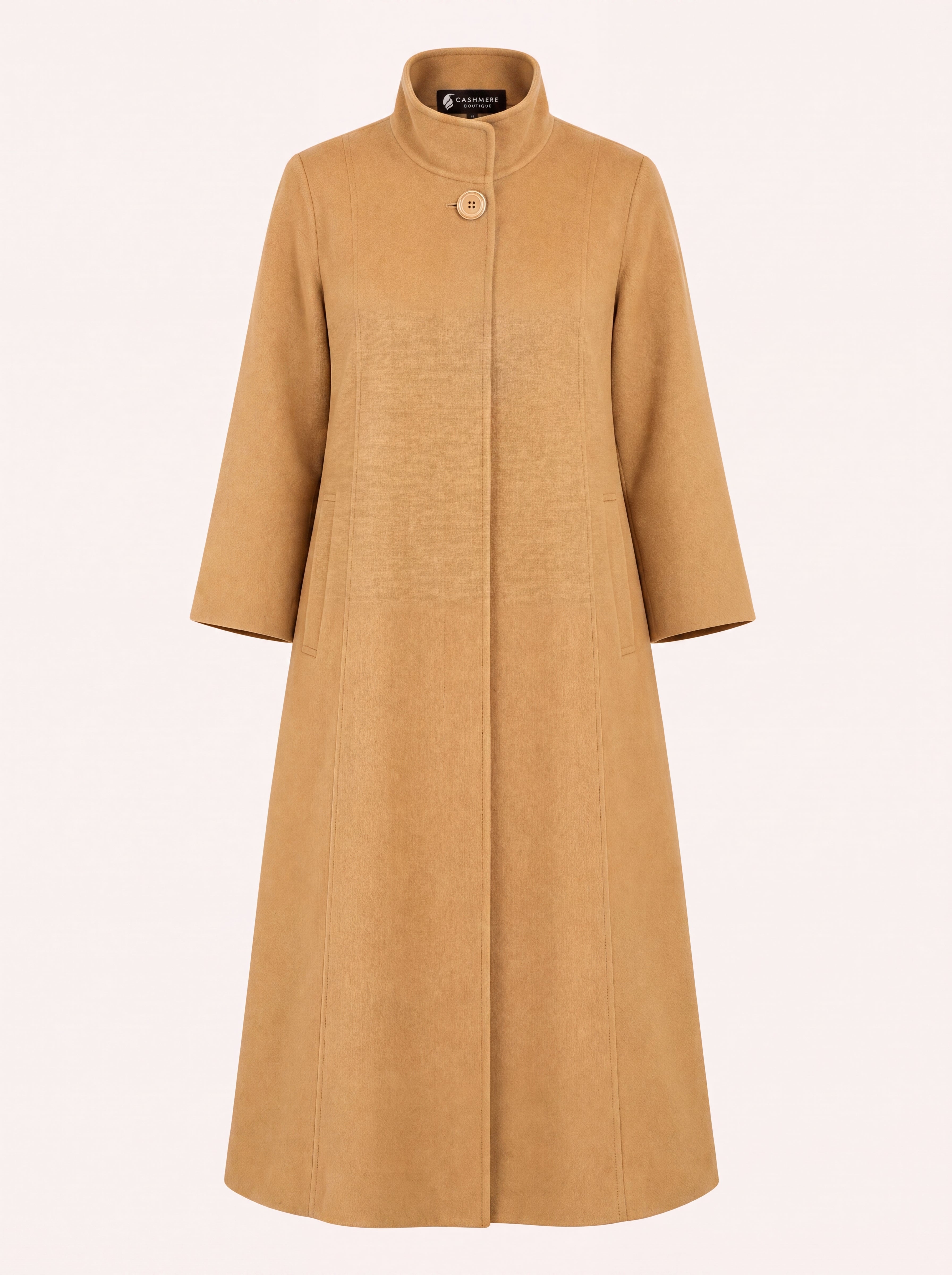Cashmere Blend Full Length Overcoat for Women