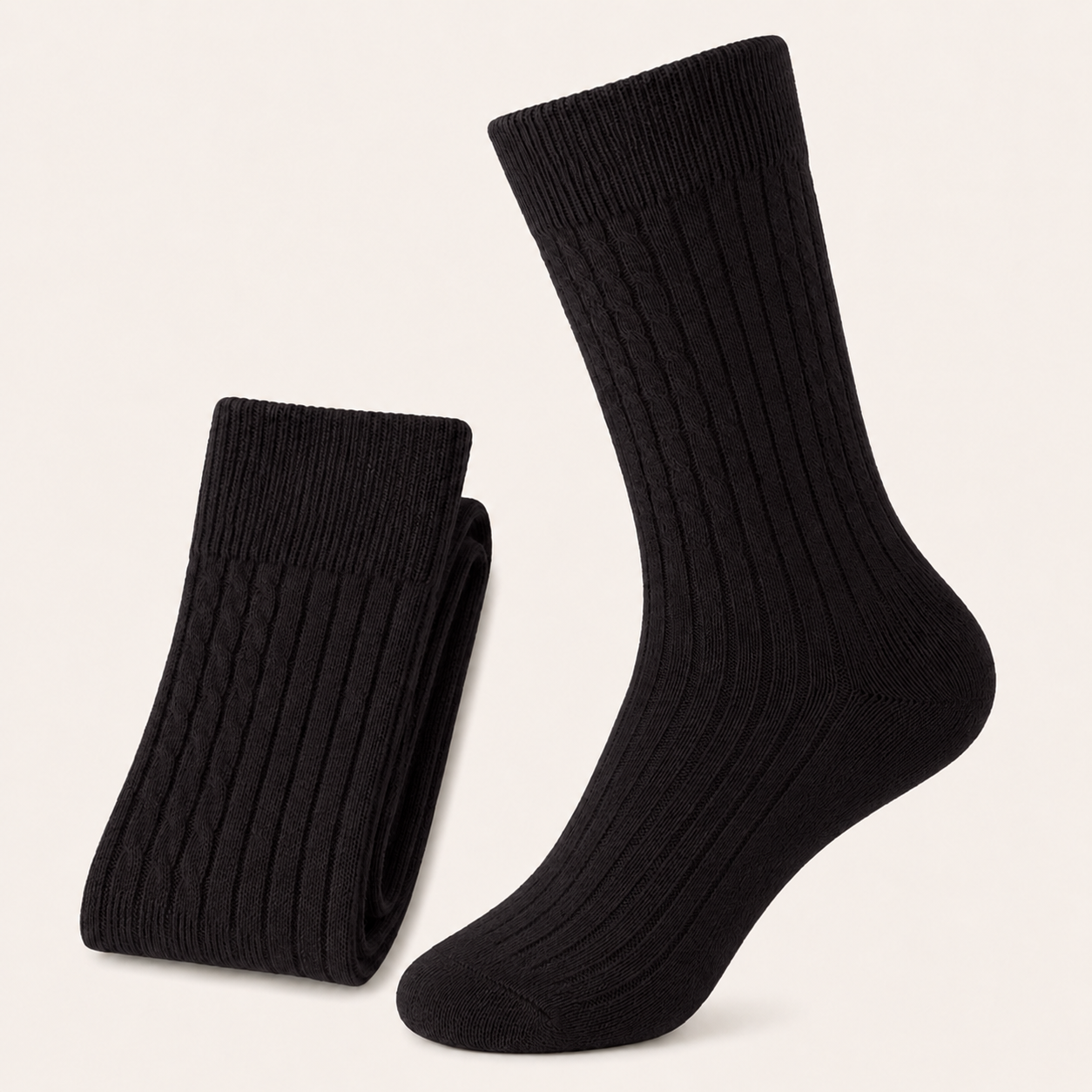 Pure Cashmere Unisex Socks - Black