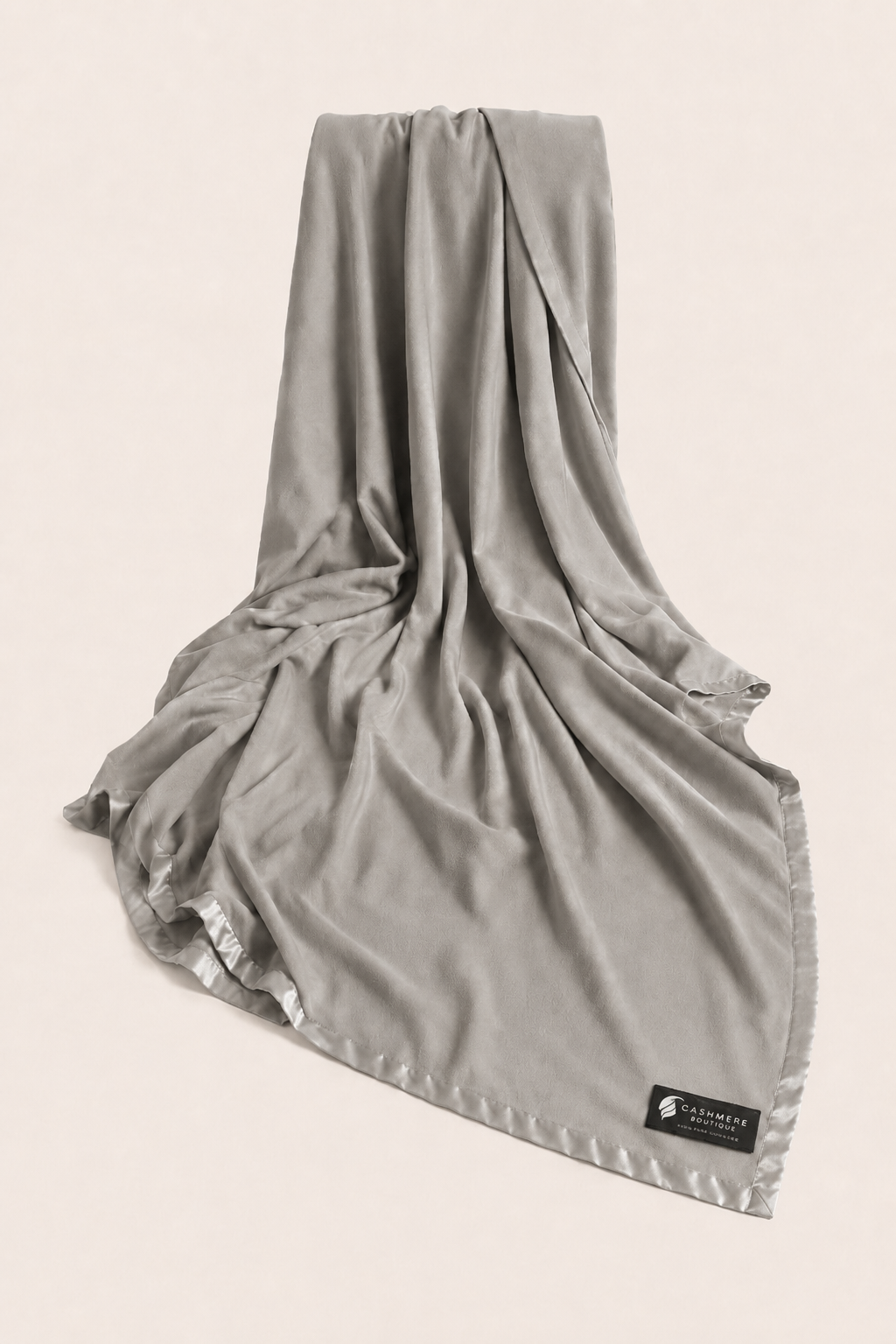 Pure Cashmere Queen Blanket in 4 Ply - Faded Pewter