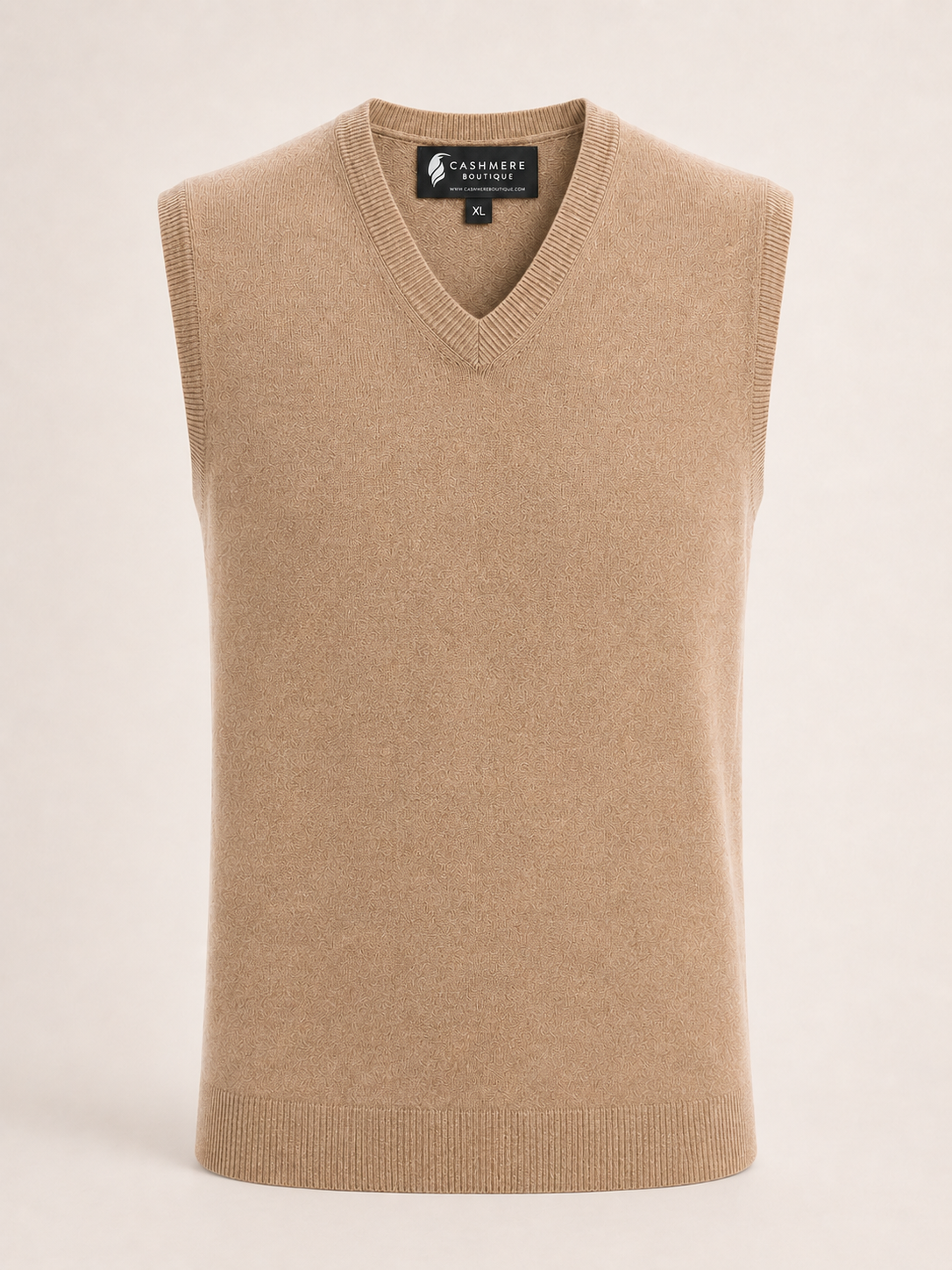Men's Cashmere Vest - Camel