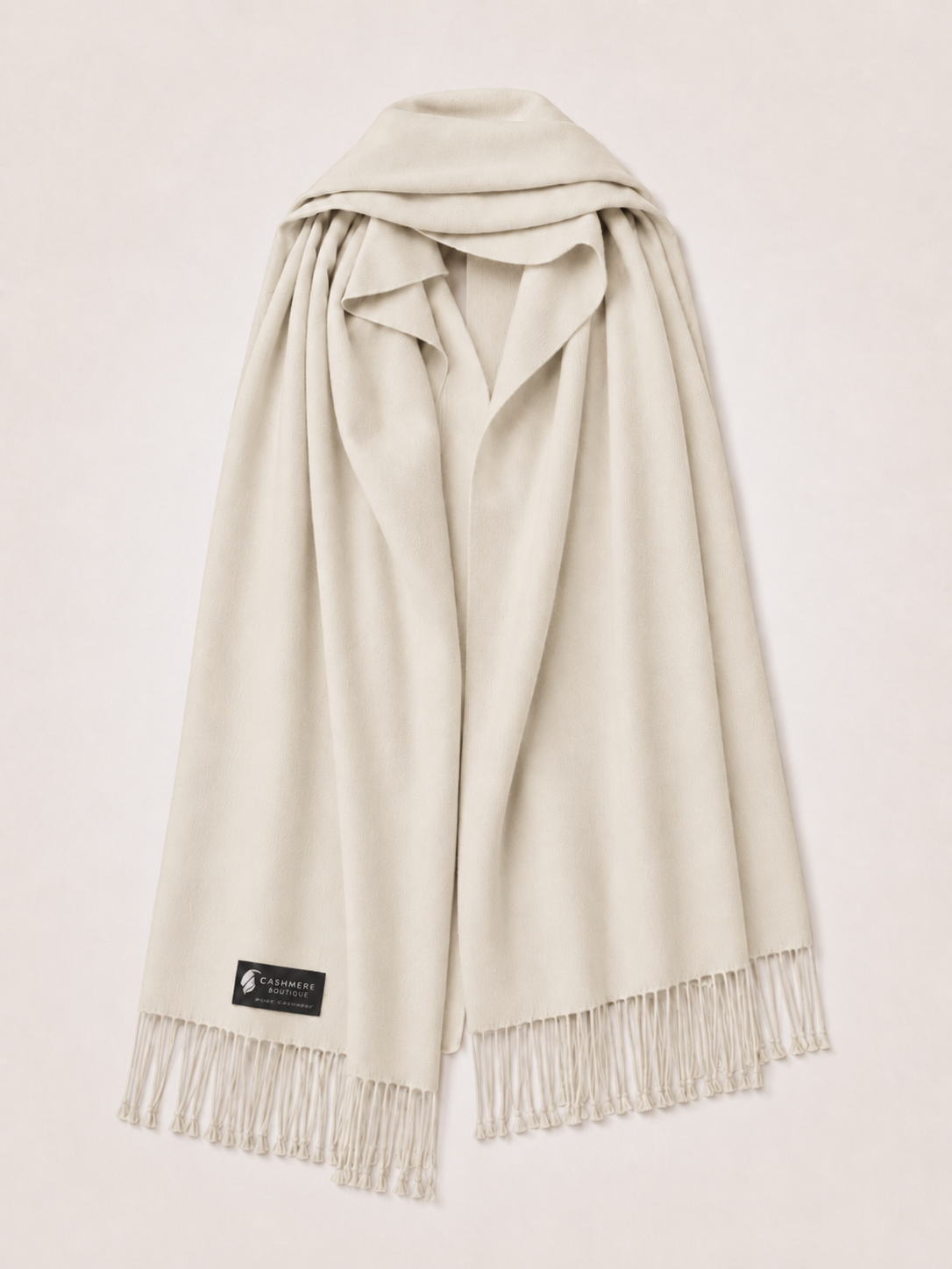 Pure Pashmina Wrap - Natural White