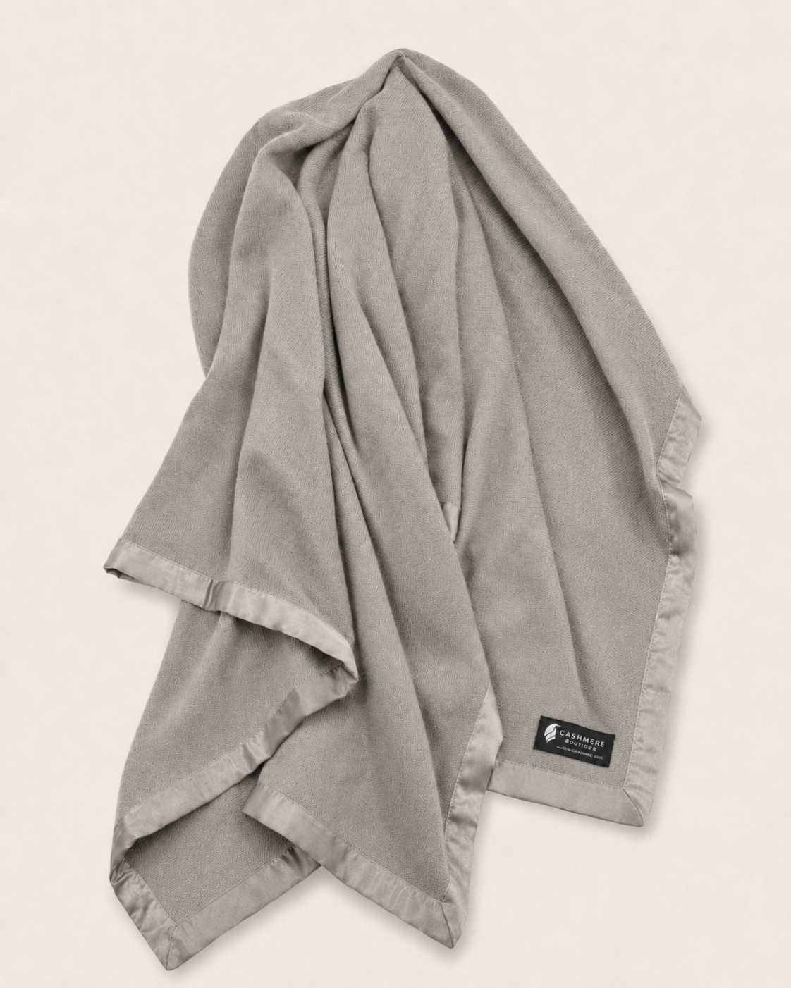 Pure Cashmere Twin Blanket in 4 Ply - Faded Pewter