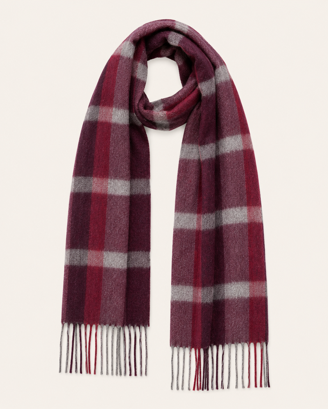 Pure Cashmere Unisex Checks Scarf