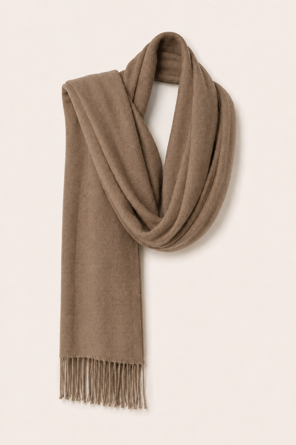 Light Weight Spring Pashmina Shawl - Mocha
