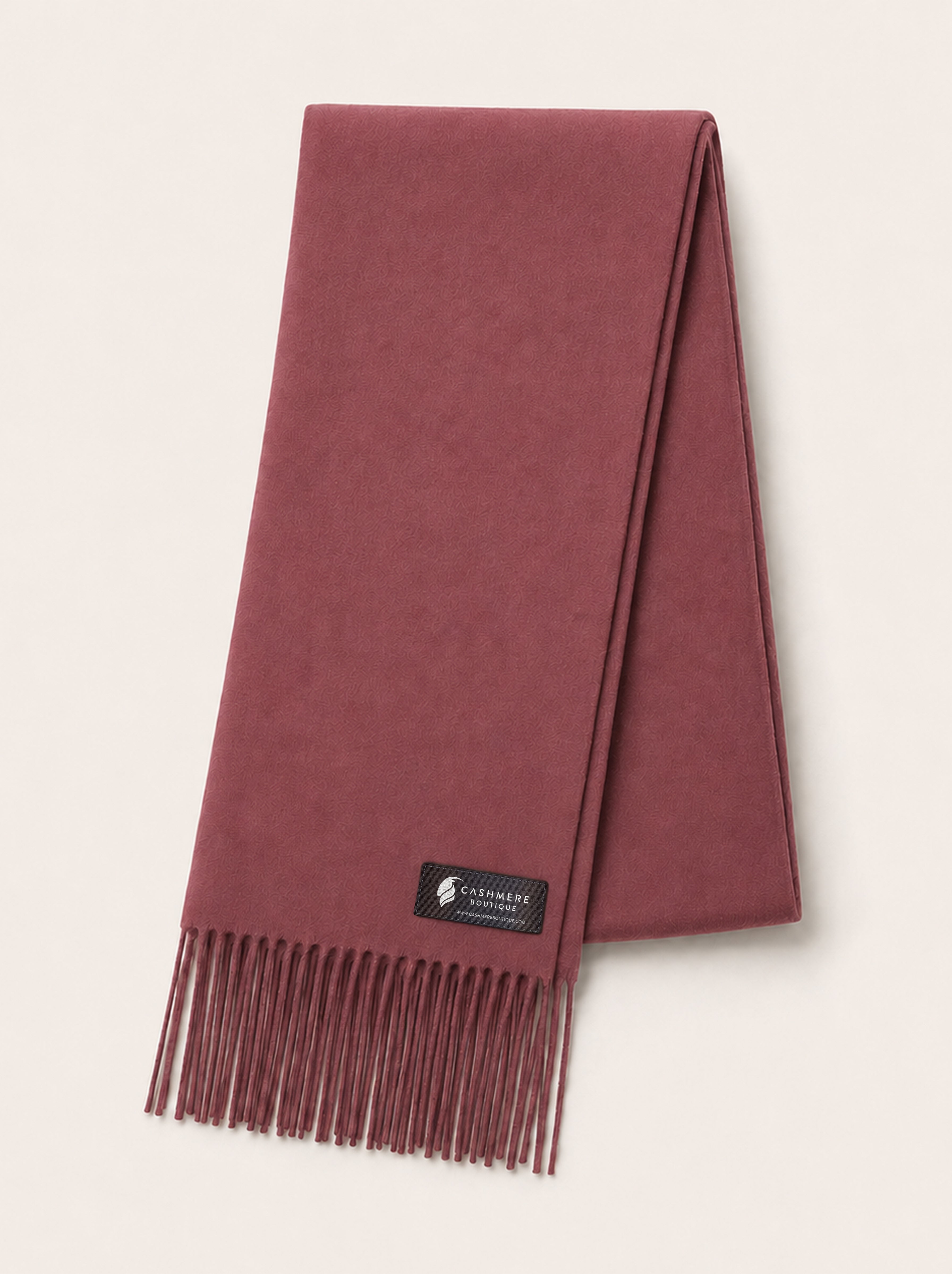 Pure Cashmere Unisex Scarf - Burgundy
