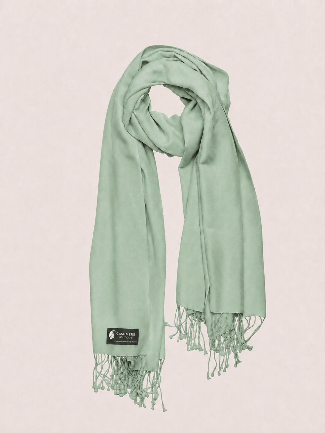 Pashmina and Silk Wrap - Mint
