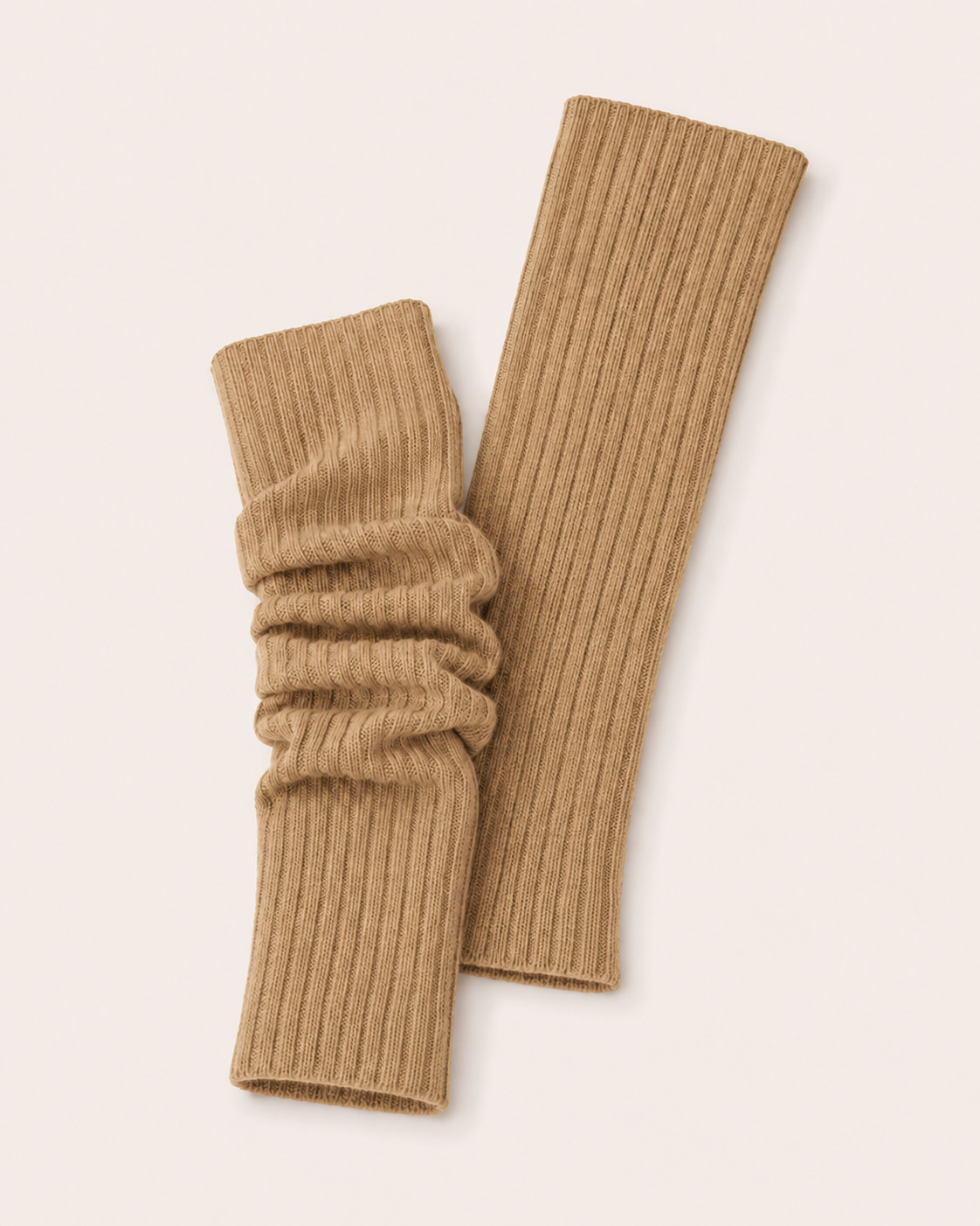 Pure Cashmere Leg Warmers - Camel
