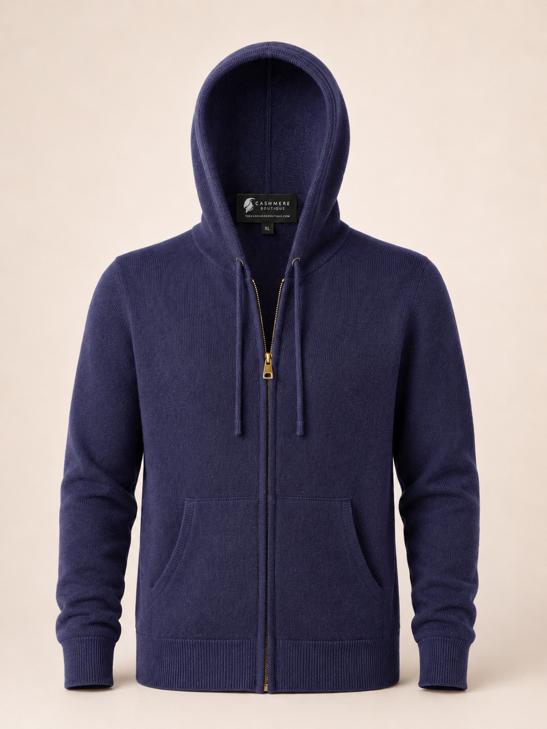 Pure Cashmere Unisex Hoodie - Navy