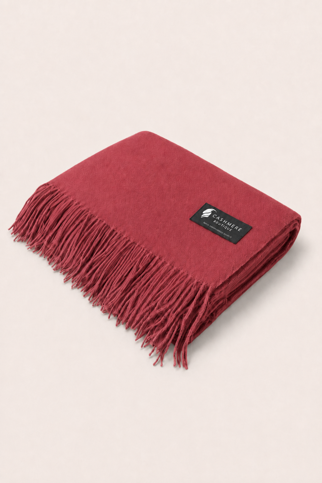 Pure Cashmere Throw (52" x 72") - Crimson