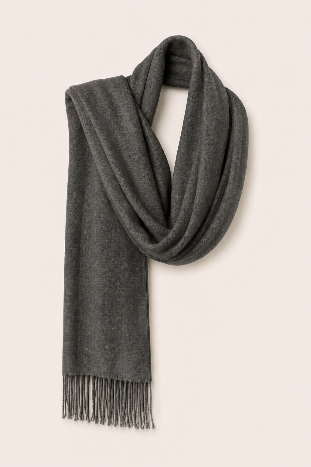 Light Weight Spring Pashmina Shawl - Charcoal