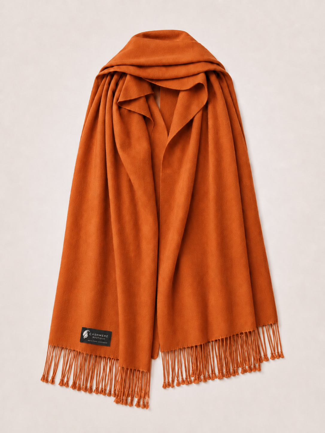 Pure Pashmina Wrap - Burnt Orange