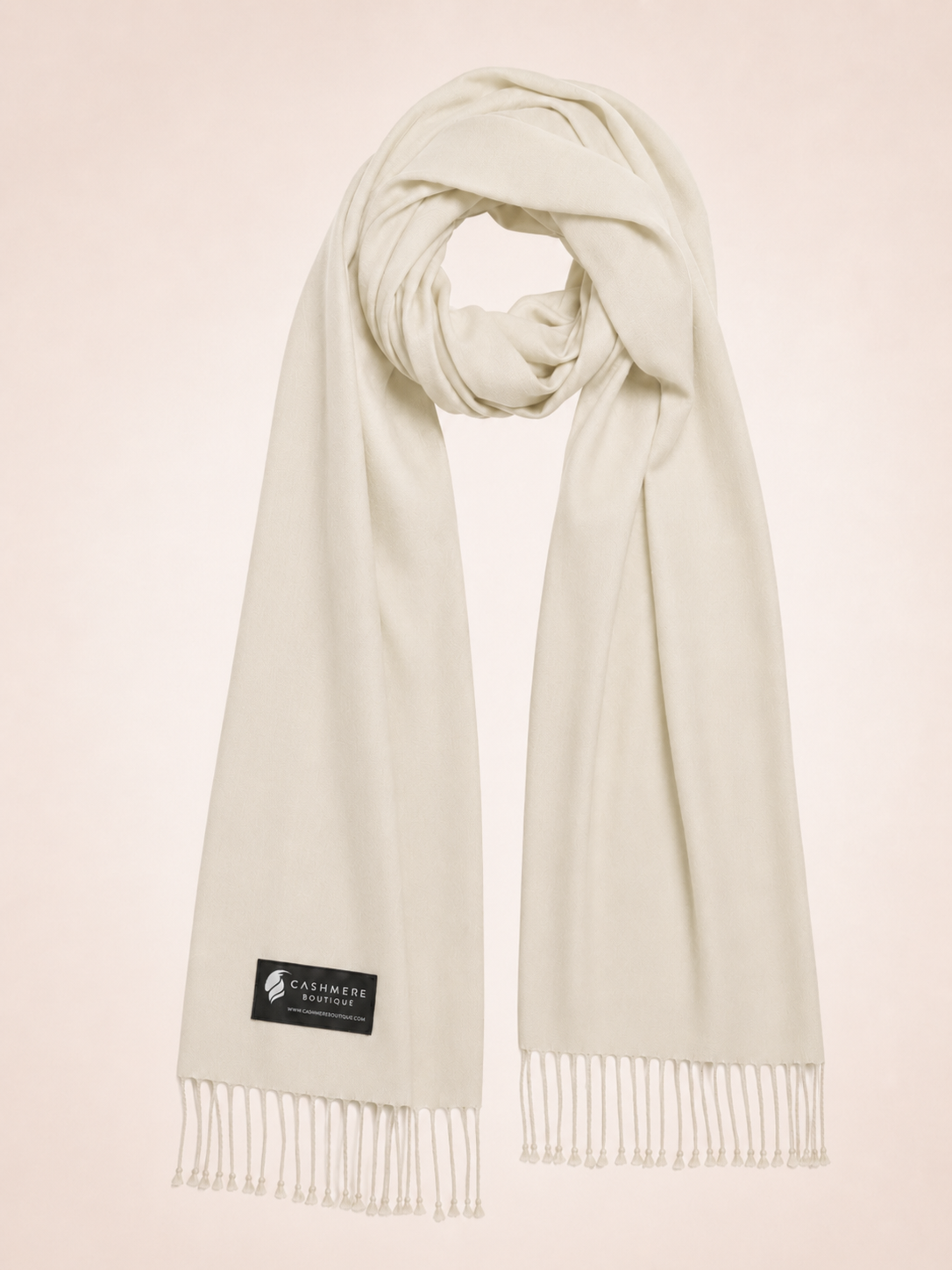 Pashmina and Silk Shawl - Vanilla