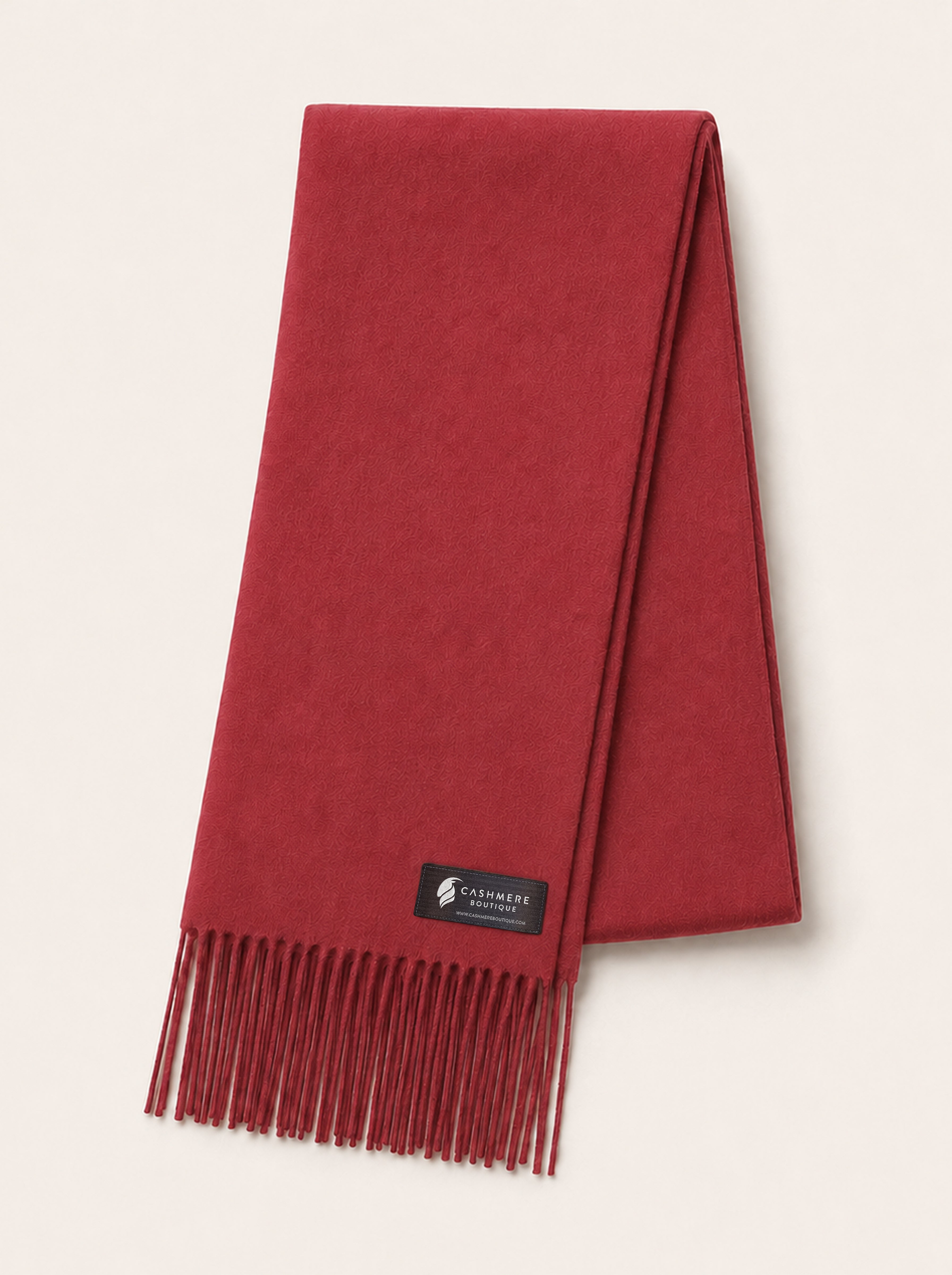 Pure Cashmere Unisex Scarf - Crimson