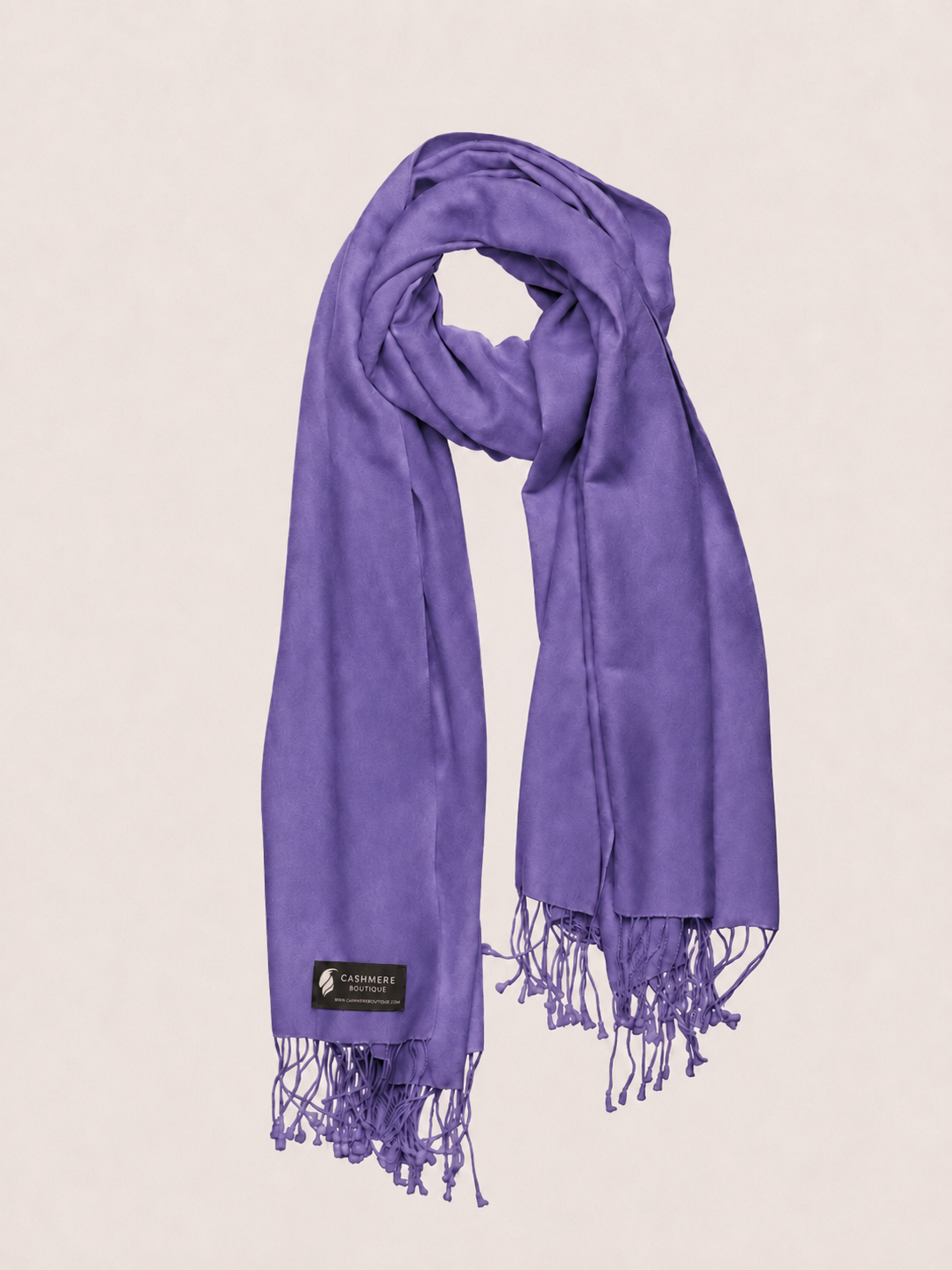 Pashmina and Silk Wrap - Periwinkle / Purple Iris