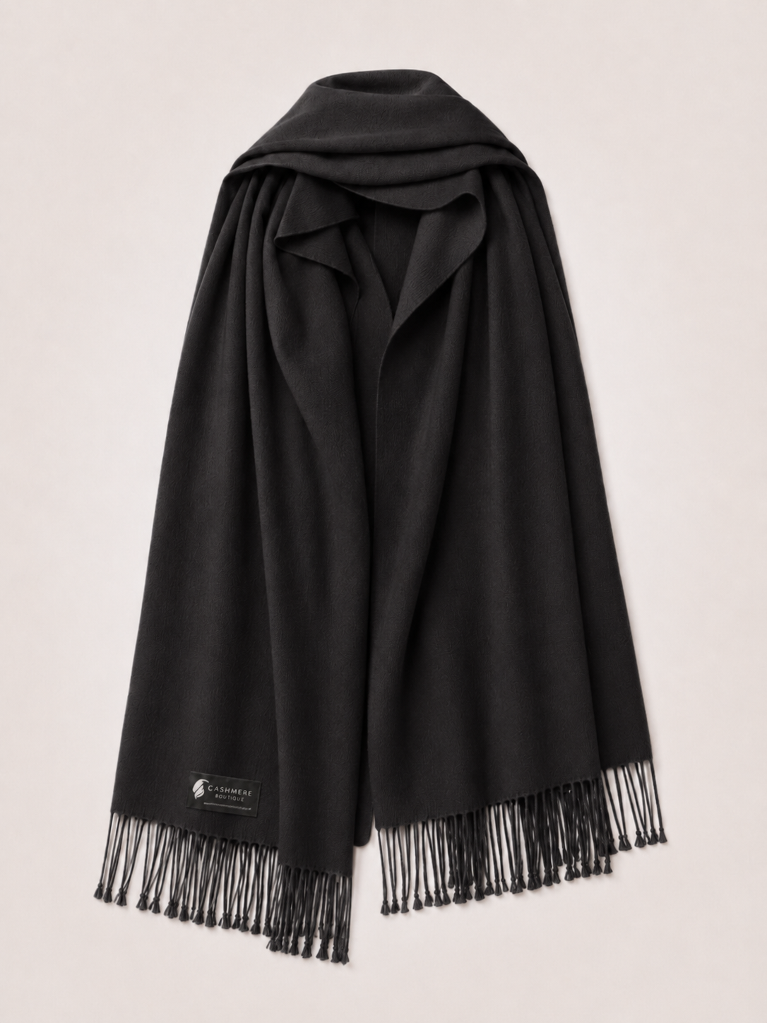 Pure Pashmina Wrap - Black