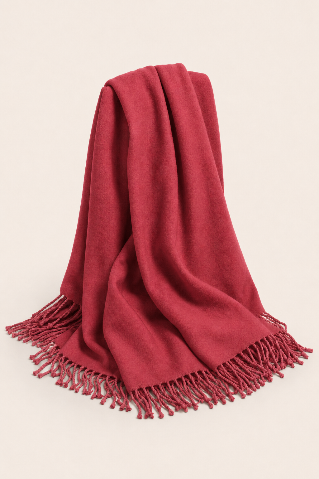 Pure Cashmere Throw (60" x 80") - Crimson